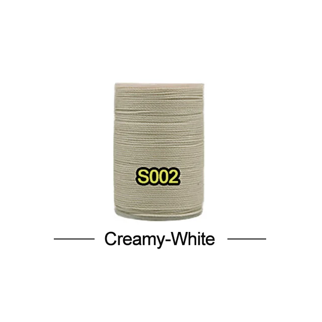 Creamy-White Высокое качество ручного шитья круглая вощеная нить, 0,8 мм прочная полиэфирная нить для кожаной одежды бумажник диван DIY ремесло цвет - Цвет: Creamy-White