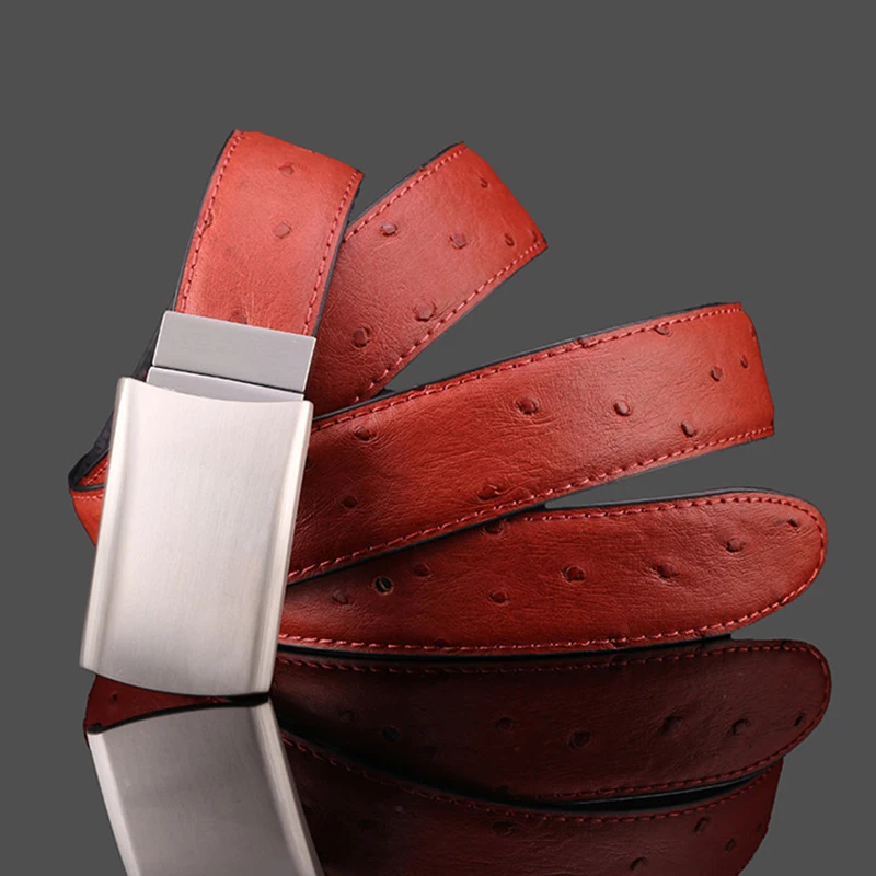 Известный дизайнерский ремень Роскошный мужской из натуральной страусиной кожи