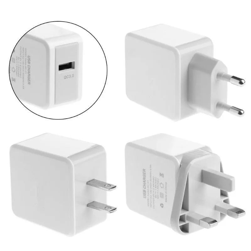 Настенный адаптер Maxsharer EU US UK Quick charge 3 0 5V 2.1A для Iphone 7 8 Plug Sumsung зарядное устройство