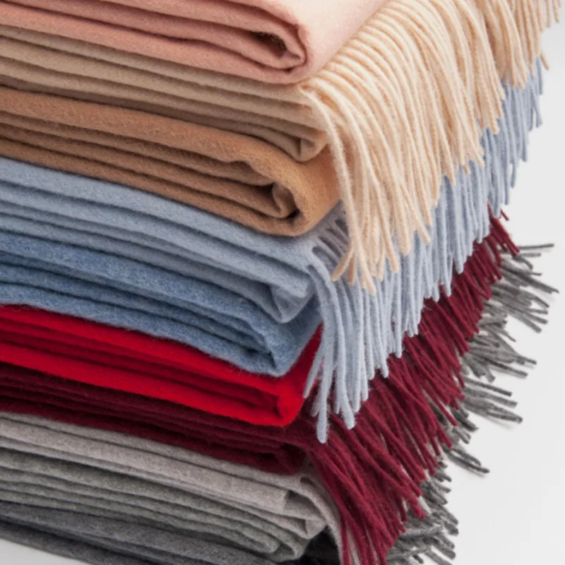 HZLLHZ 2018 new colors women men lambwool scarf 100% tassel thick warm wraps unisex shawls |