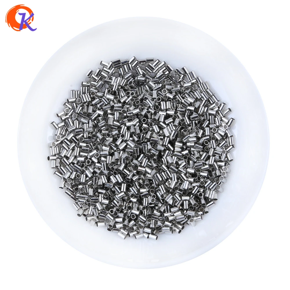 1000 шт. Круглые Обжимные бусины с родиевым покрытием 2 х3 мм|crimp beads|bead crimpsilver plated |