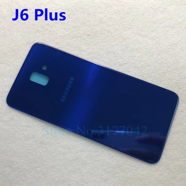 J6 Plus blue Задняя крышка аккумулятора samsung J4+ J6+ для samsung Galaxy J4 Plus J415 J415F J6 Plus J610 J610F j6plus j4plus Задняя стеклянная крышка - Цвет: J6 Plus blue