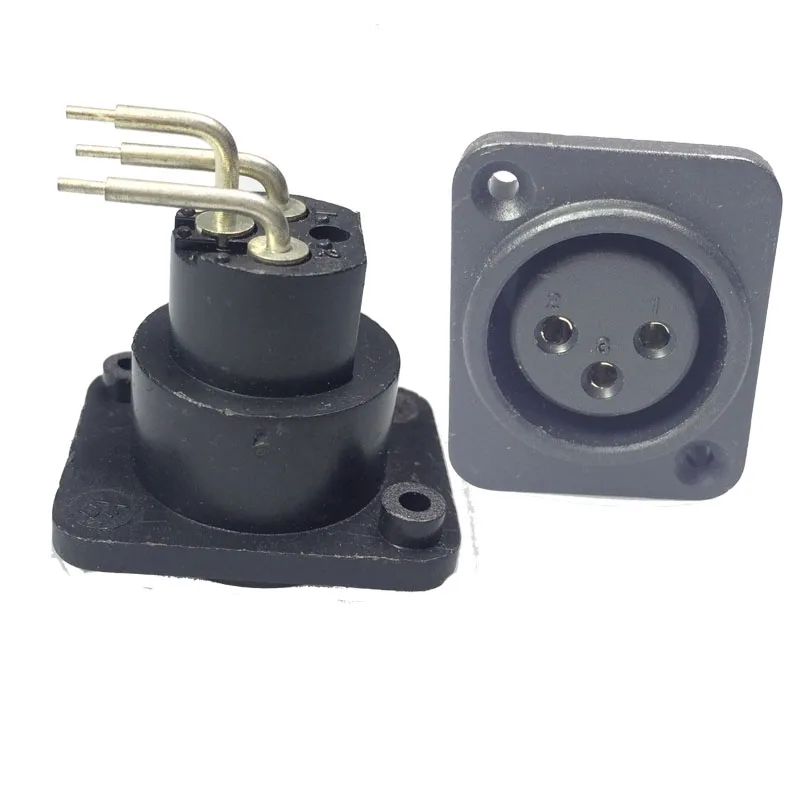 10 шт./лот Rigtht угол 3 Pin XLR штекер гнездо 3Pin Мужской и Женский Панель Крепление Шасси