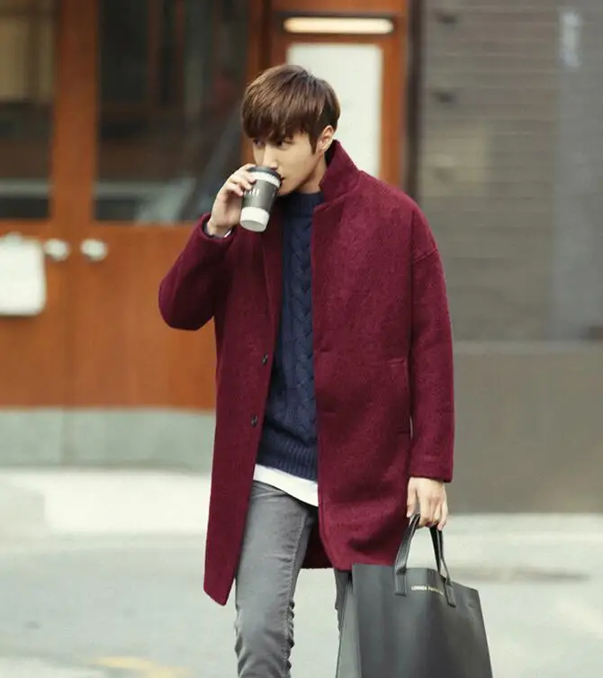 Горячая/зимняя мужская новая ткань свободный воротник досуг пальто Мужская