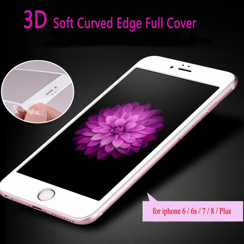 Защитное стекло закаленное 3D для iPhone 6/6s/6/6s/7/8 plus|Защитные стёкла и плёнки