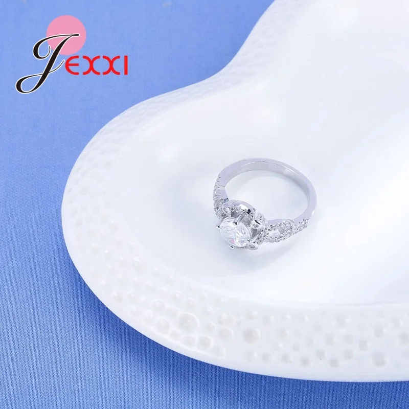 925 Sterling Silver Ring with Micro Paved AAA CZ High Polished for Women Wedding Party Accessory | Украшения и аксессуары