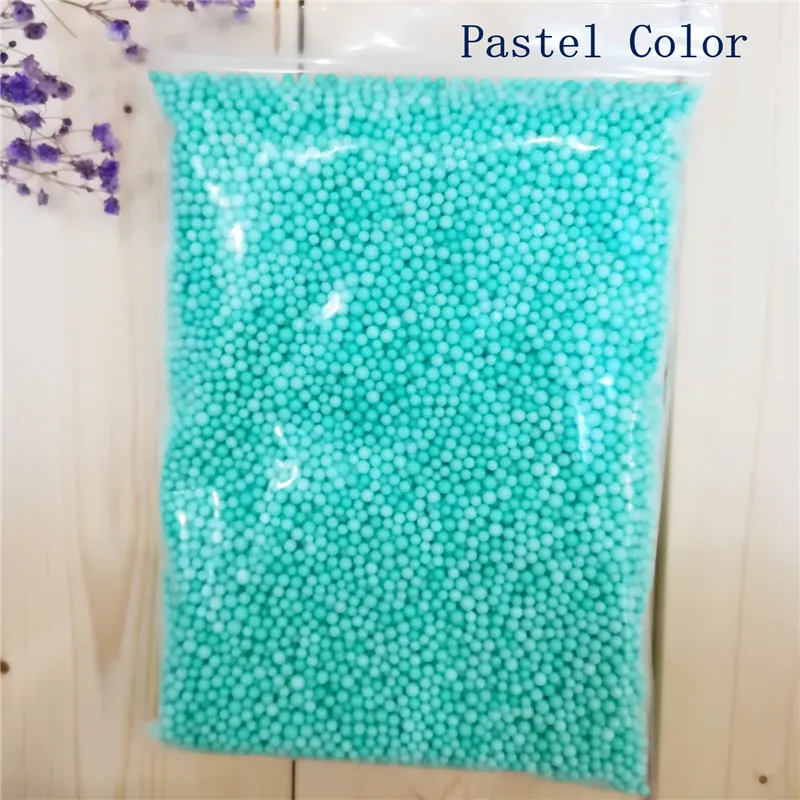 light green 2-3.5mm Одежда высшего качества! 13 г/пакет Macarons светильник Цвета пастельные пенопластовые Бусины Красочные пенополистирольные шарики пенопластовые мини шарики ремесла - Цвет: light green 2-3.5mm