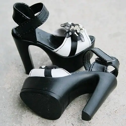 [Wamami] 52# белый и черный 1/3 SD BJD Dollfie высокие каблуки Синтетическая кожа Shoes-7.5cm
