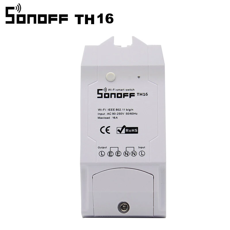 Sonoff TH16 Sonoff TH16 умный переключатель Wi-Fi Мониторинг температуры и влажности Wifi умный переключатель домашний комплект автоматизации работает с Alexa Google Home - Комплект: Sonoff TH16