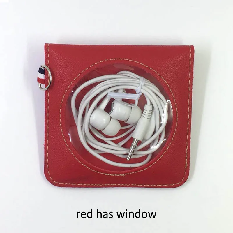 red has window Цифровая дорожная сумка для хранения портативная посылка для наушников многофункциональная коробка для хранения наушников 1 шт. чехол для зарядки органайзер для кабеля - Цвет: red has window