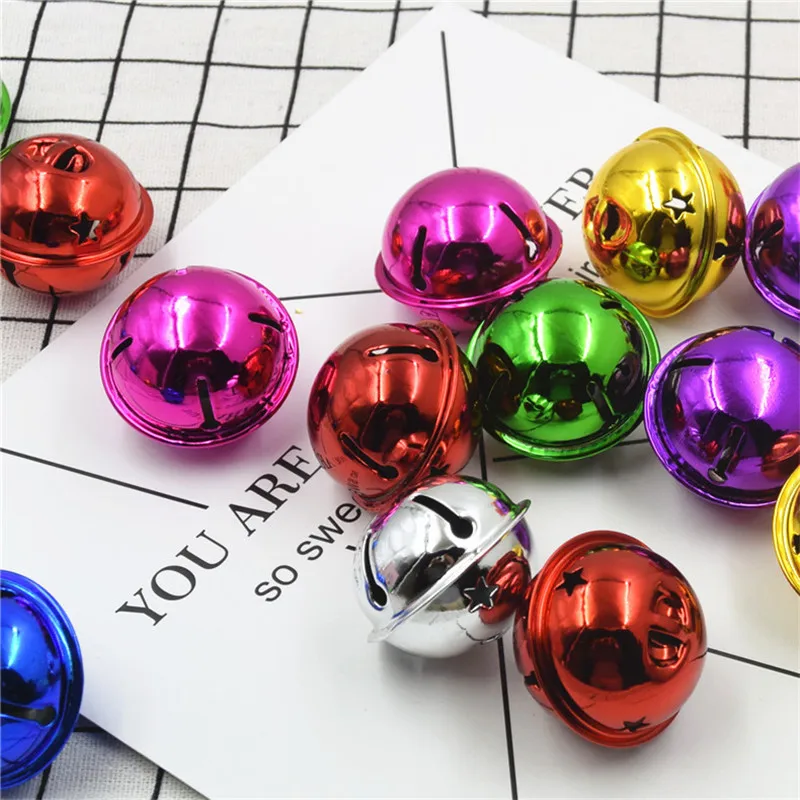 Yidensy 5 шт. металлическая круглая звезда Jingle Bell Ball Подвески амулеты диаметр 40 мм