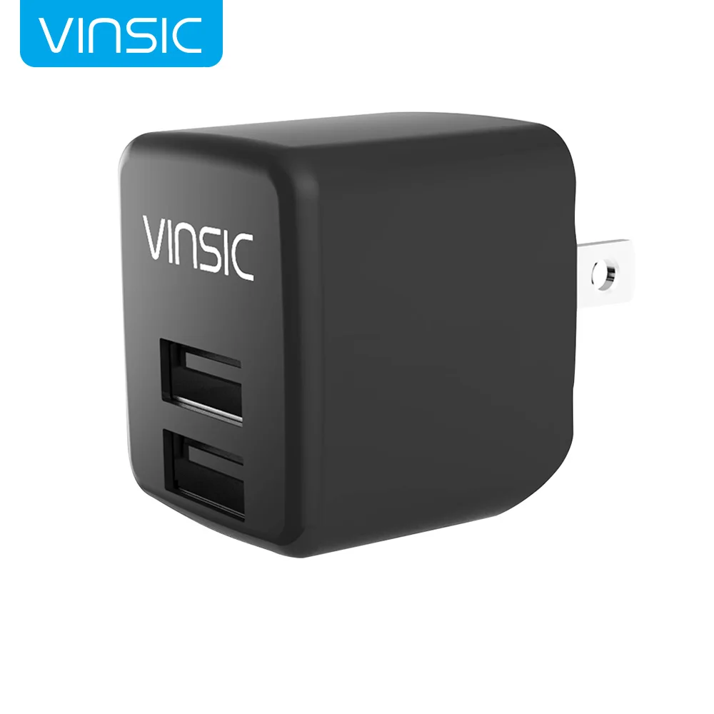 USB зарядное устройство Vinsic 2.4A 12 Вт двойной для iPhone 5 5S 5c iPad samsung Galaxy Android или