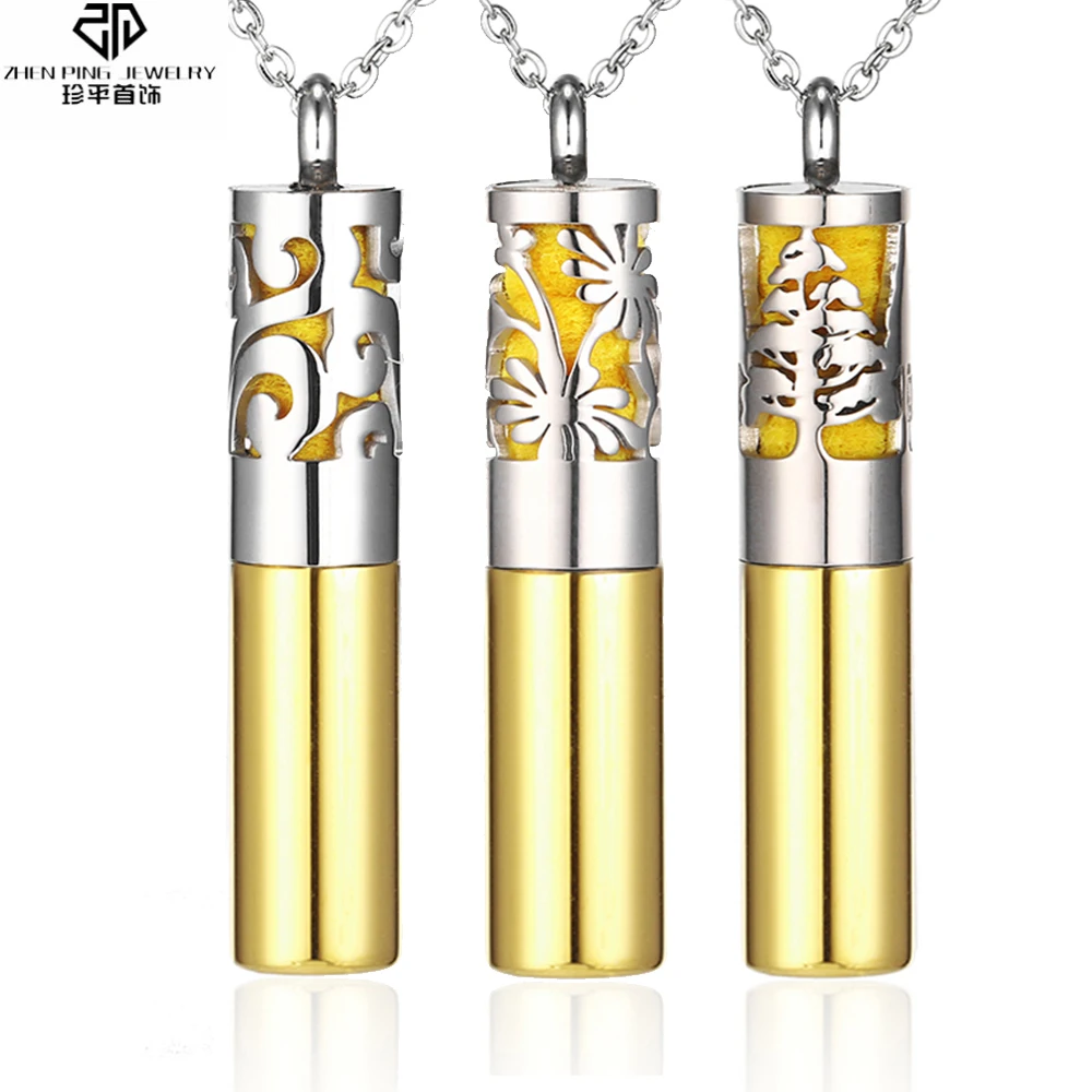 Модный полый диффузор с эфирным маслом флакон подвеской для духов ожерелье