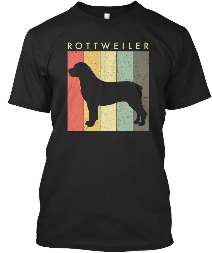 

Print T-Shirt Fashion Retro Vintage Style Rottweiler Dog T-Shi Standard Unisex T-Shirt Mens' T-Shirt