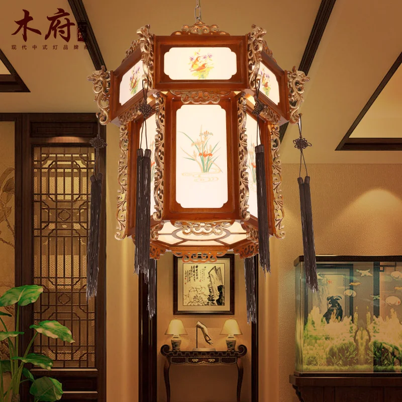 Beste Chinese Hanglamp Retro Lantaarn Hotel Theehuis Balkon Licht Hal Lamp Chinese Stijl Lantaarn Lamp Hanglamp Wl05021403