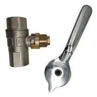 lpg gas valve 12 thread for inlet and outlet with chrome plating handle