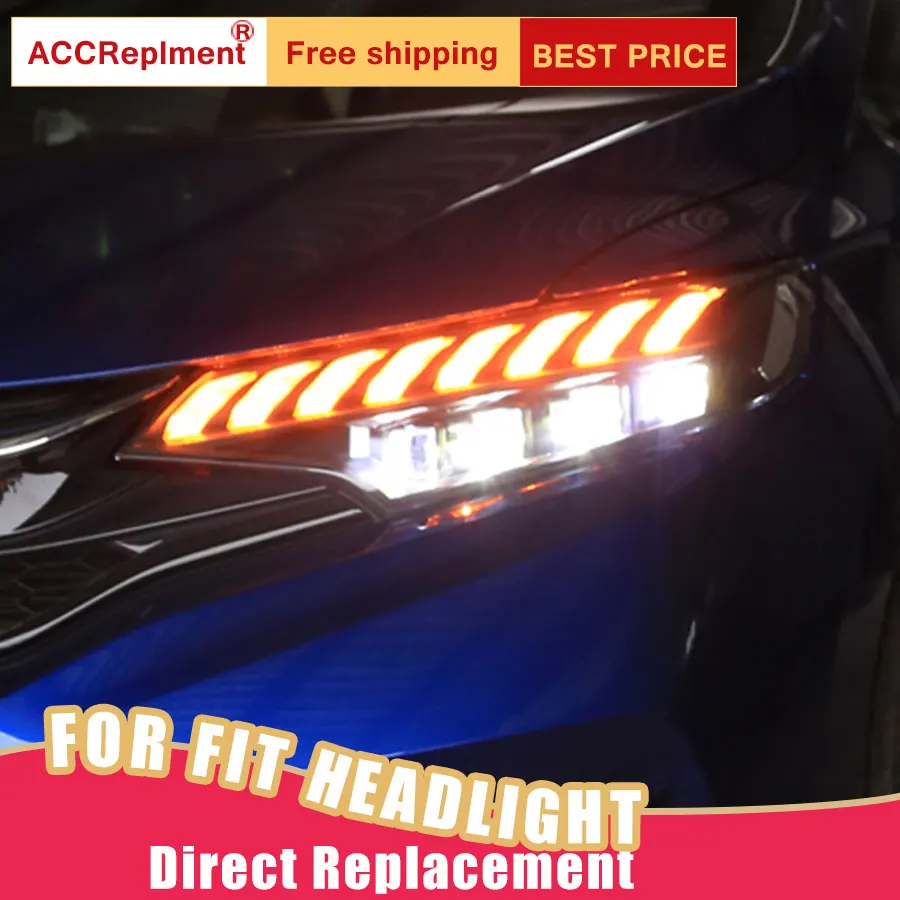 2 шт. светодиодный ные фары для Honda Fit 2015 2019 Автомобильные ангельские глазки HID