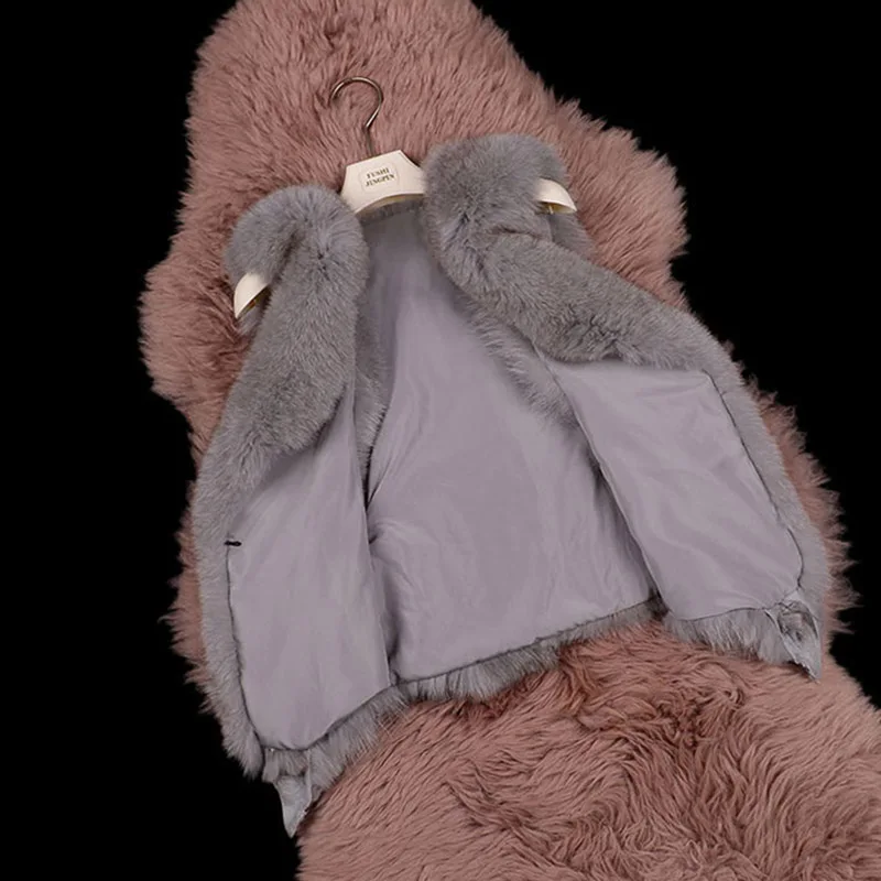 2018 new whole leather fur vest female fox head coat | Женская одежда
