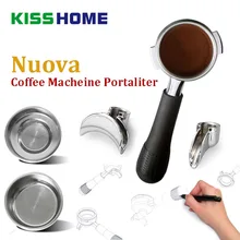 Запчасти для кофеварки, эспрессо, портафильтр для нуовой кофемашины, пивоваренный фильтр 58 мм, двойной/один носик, порошок, аксессуары для чаши