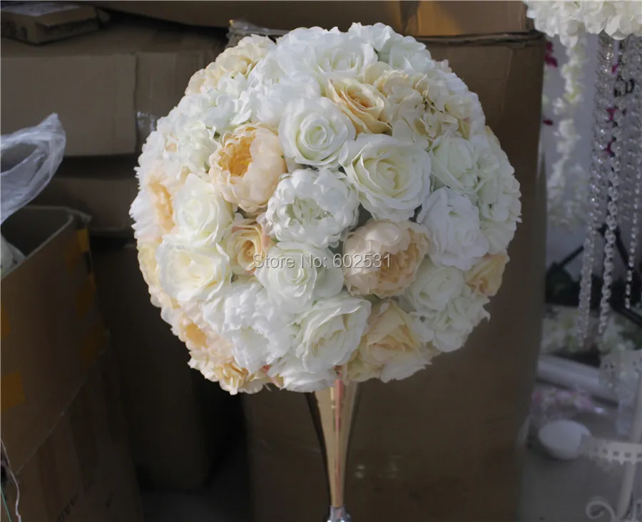 

SPR high qulity 2pcs/lot 40cm wedding road lead artificial wedding table flower center flower ball decoration