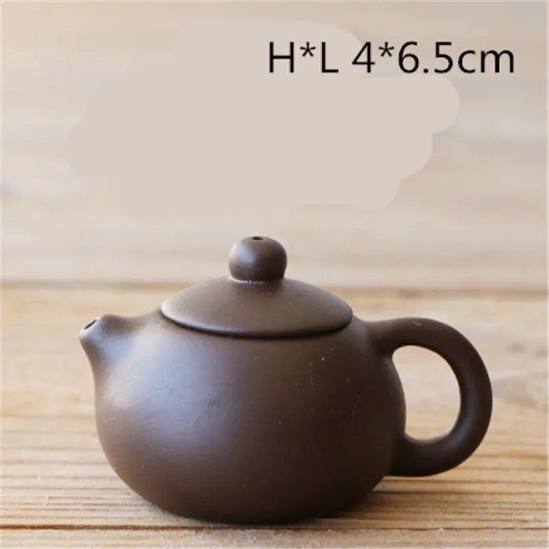 Brown 3 Фиолетовый Глиняный Пальчиковый чайник, маленький карманный чайный набор, аксессуары, украшения, украшение для чайного стола - Цвет: Brown 3
