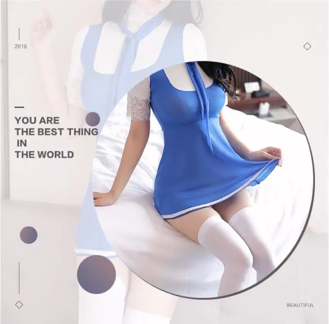 SAROOSY Kawaii, костюм школьницы для женщин, кружевное лоскутное платье, прозрачные сексуальные костюмы, платье, лето, новое поступление