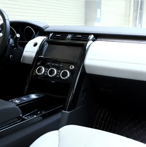 Глянцевый черный ABS хромированный центральный пульт украшения полоски отделка