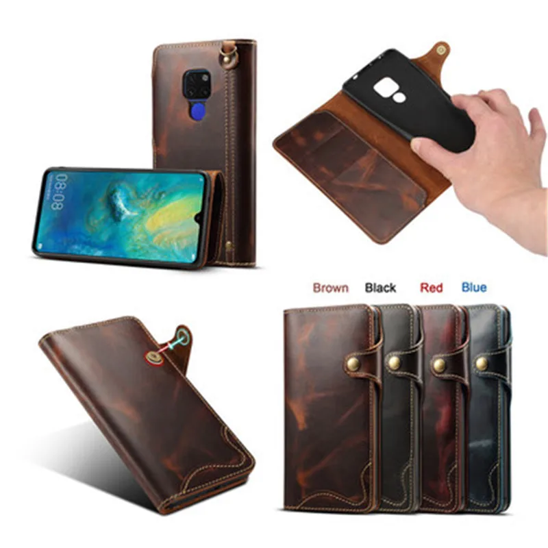 Высококачественный бизнес чехол из воловьей кожи для HUAWEI mate 20 pro с бумажником и