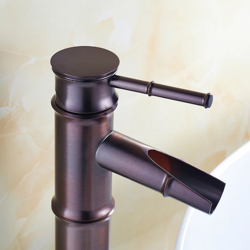 Copper antique sink basin faucet cold hot Brass wash mixer with pull out Single handle oil rubbed bronze |