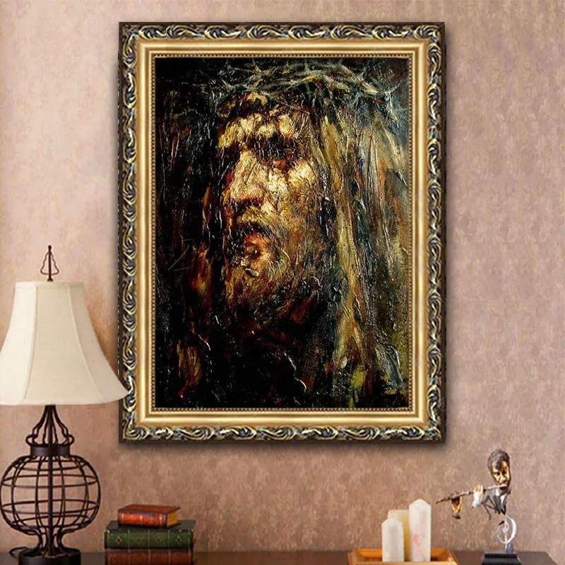 Картина маслом на холсте с изображением Иисуса Христа|art pictures|picture for living roomcanvas poster