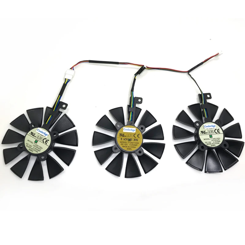 Новый вентилятор охлаждения 88 мм T129215SU для ASUS Strix GTX 1060 OC 1070 1080 1080Ti RX 480 графической