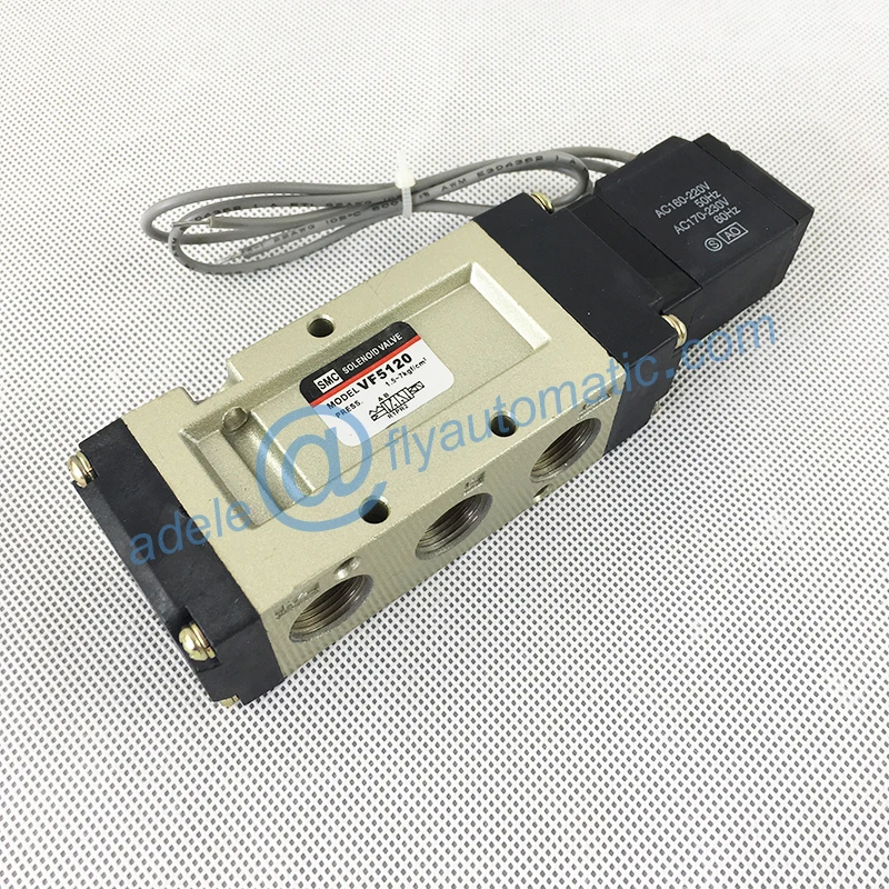VF-5120-4G-03 3/8 &quot220VAC 50/60 Гц SMC 5 Порты и разъёмы с ручным управлением электромагнитный