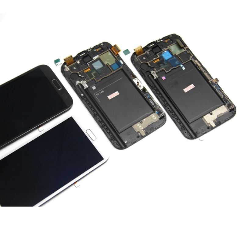 Супер AMOLED для Samsung Galaxy Note 2 N7100 N7105 ЖК-дисплей сенсорный экран дигитайзер с рамкой