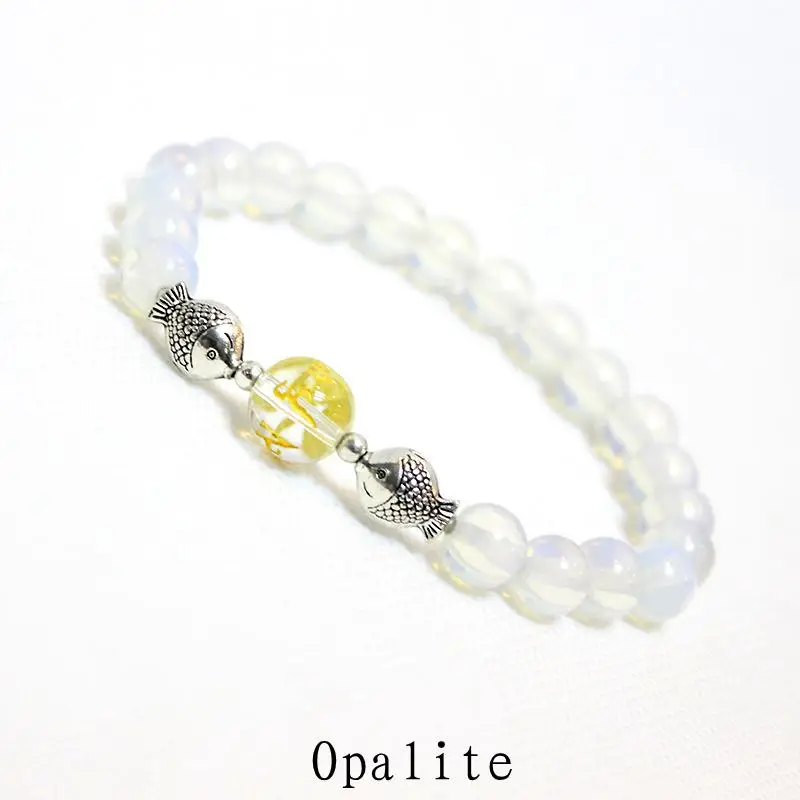 Новинка 2018 браслет из натурального камня прозрачных кристаллов с круглыми