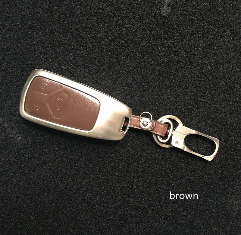 Подарочный автомобильный чехол для ключей из цинкового сплава и кожи