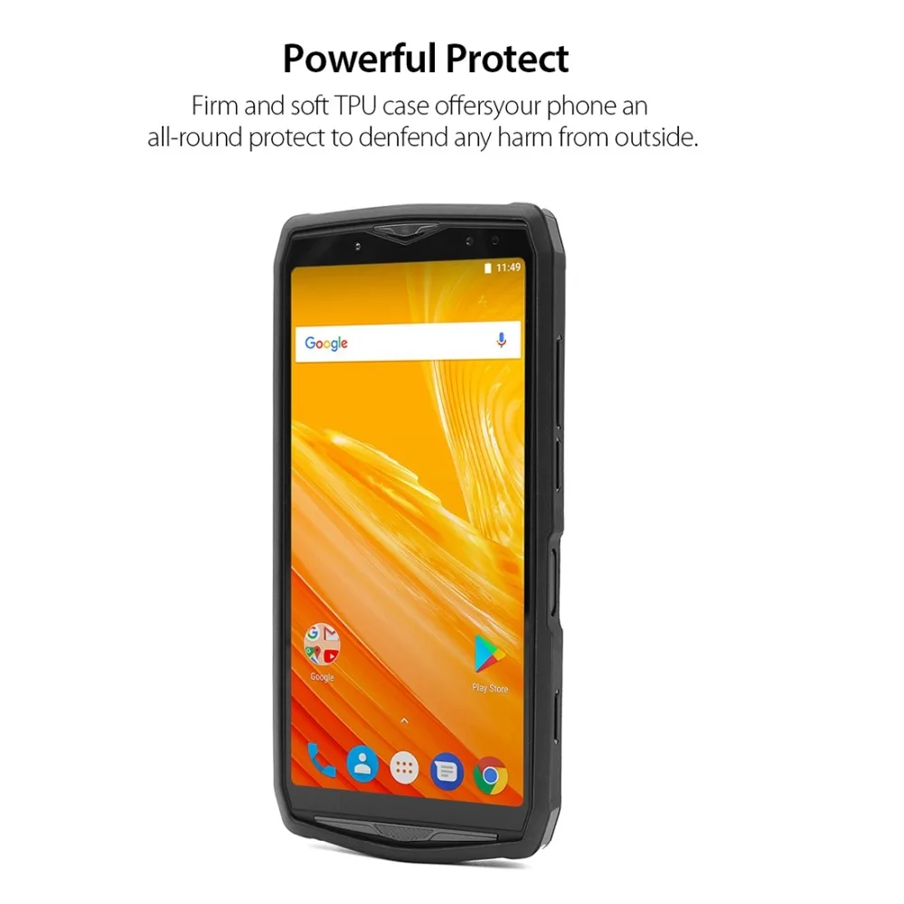 Защитный кожаный чехол из ТПУ с джинсовой текстурой для Ulefone Power 5