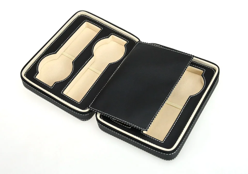 High Quality Traveling Box Lichee Split leather Camel velvet 4 Grid Watch Dress Fashion Storage Case | Наручные часы