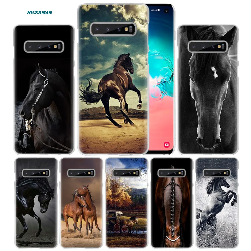 Horse чехол в виде животного для samsung Galaxy S10 5G S10e S9 S8 M30 M20 M10 J4 J6 плюс J8 Note 8 9 чистой твёрдой ПВХ чехол для телефона Fundas