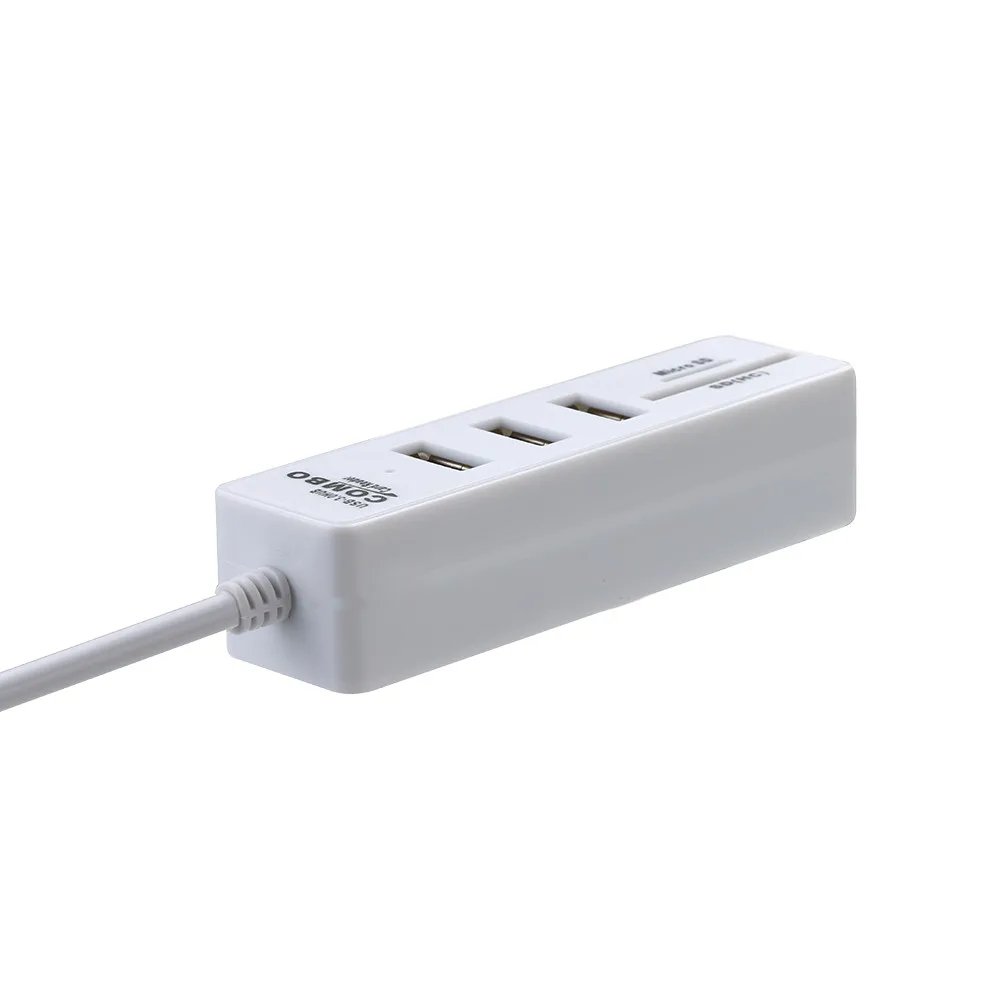 H-Скорость 2 в 1 USB3.1 OTG USB 3,0 концентратор Splitter Combo 3 Порты и SD/TF Card Reader с Мощность адаптер для ПК высокого Скорость USB
