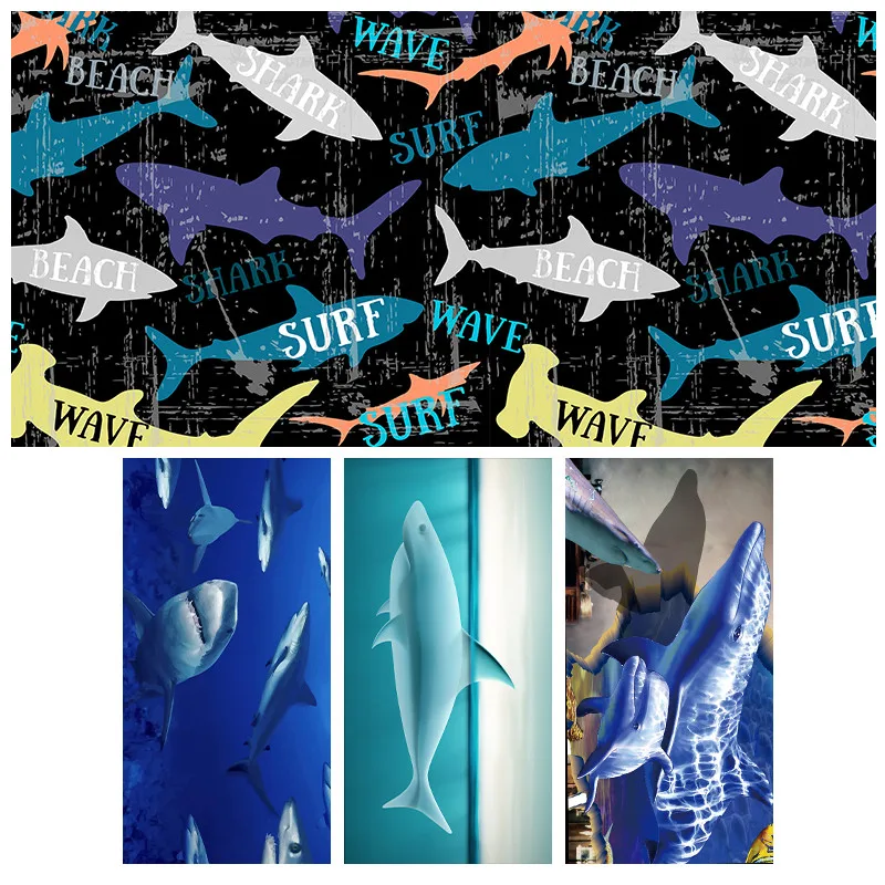 Пляжное полотенце Microfine Shark из микрофибры для бассейна взрослых большой коврик