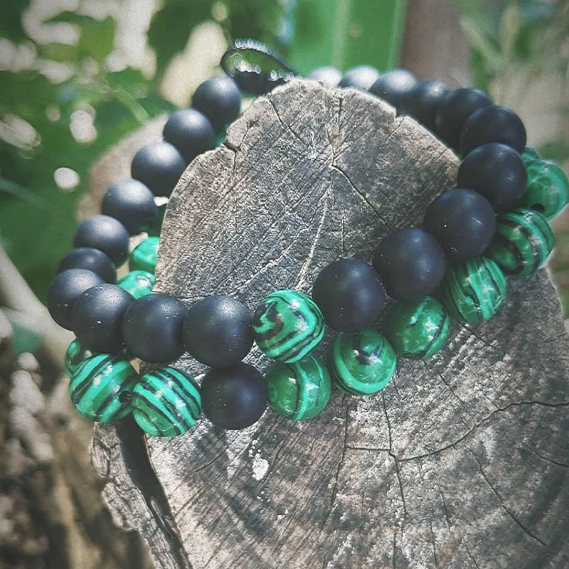 Оптовая продажа 2 шт./компл. наборы браслетов из натурального камня для пар