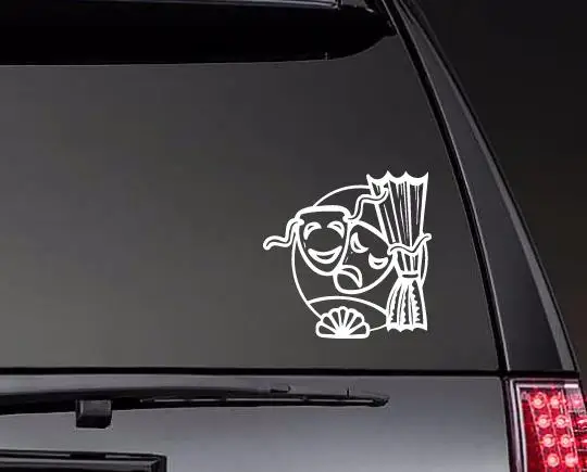 Theatre Masks Car Body Stickers Window Door Decal Funny Top Quality Waterproof ZP0265 | Автомобили и мотоциклы