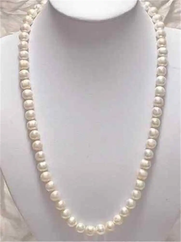 

Selling jewerly >Natural! 7-8mm White Akoya Cultured Pearl Necklace 25">free shipping