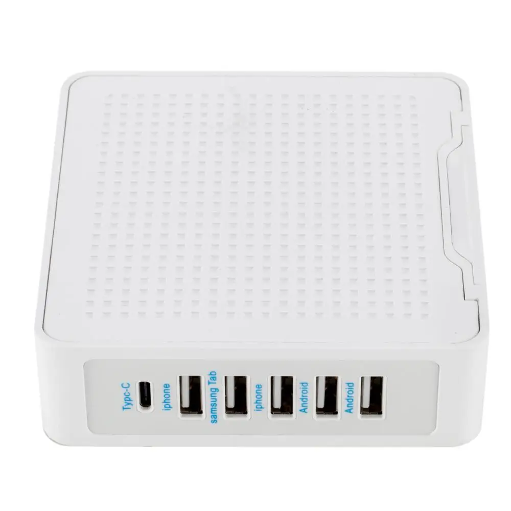 Универсальное быстрое зарядное устройство 5USB порты USB 5V + 3 1 интерфейс Type C 10A