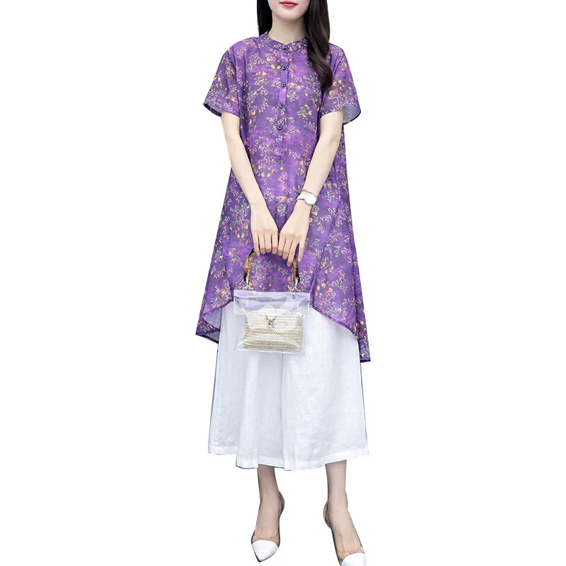 

Large Size Women Two Piece Outfits Women 2 Piece Set Top And Pants Floral Women's Summer Suit Ensemble Femme Deux Pieces Clothes