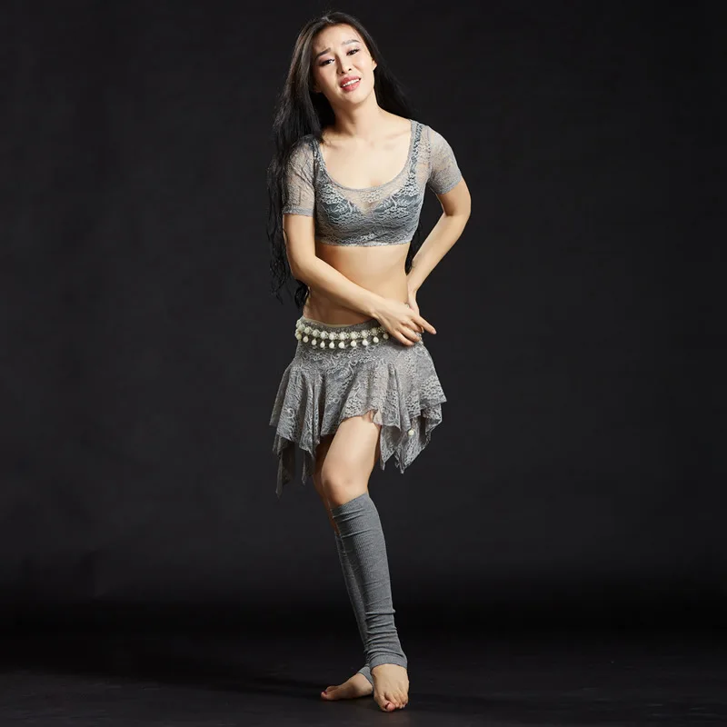 Женский кружевной костюм для танца живота занятий йогой 3 вида цветов |