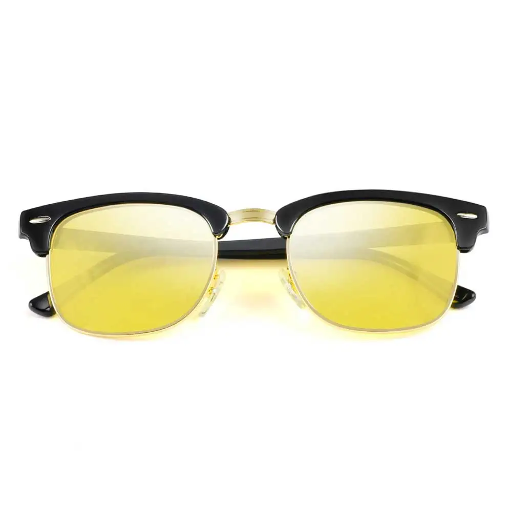 Night Vision Glasses NALOAIN очки ночного видения для женщин и мужчин Поляризованные линзы с антибликовым покрытием UV400 половинная оправа желтые очки для вождения автомобиля - Цвет оправы: Night Vision Glasses
