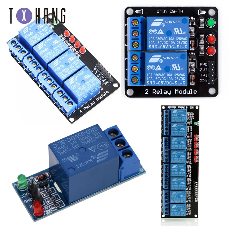 1/2/4/8 канальный релейный модуль с соединением на светильник 5 В для Arduino diy