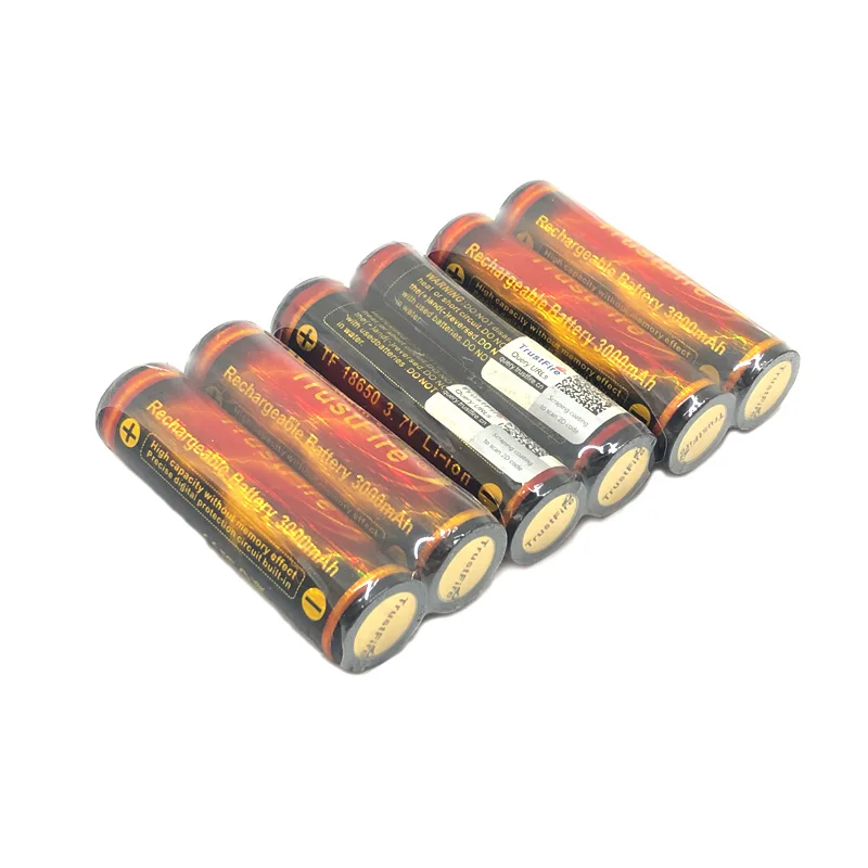 2 шт./лот TrustFire 18650 Золотая защищенная батарея 3,7 V 3000mAh литиевая аккумуляторная батарея для фонарика фонарь