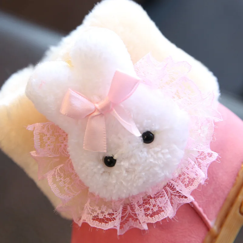 Новинка детские ботинки Толстая Теплая обувь замшевые зимние до середины икры на